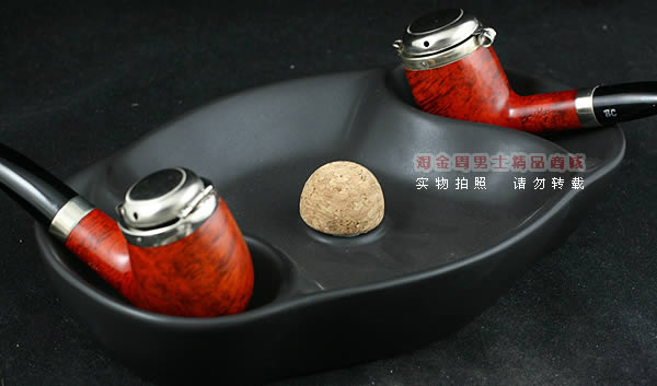 香港西格玛骨瓷双斗烟灰缸-1