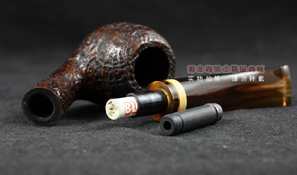 进口烟具 正品意大利brebbia芭比石楠木烟斗 六件套装忍者粗面834-7