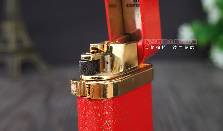 日本皇冠Im Corona烟斗专用打火机和金镀金水晶桂冠限量版-4