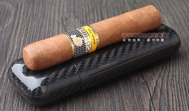 高希霸 雪茄保湿套 保护套碳纤维超轻2支装雪茄套 P332B-3