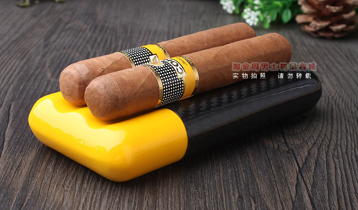 高希霸 雪茄保湿套 保护套碳纤维超轻3支装雪茄套 P333A-4