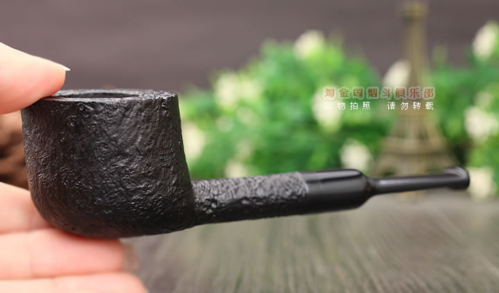 意大利 Vitale维塔莱石楠木烟斗 黑色喷砂01-8