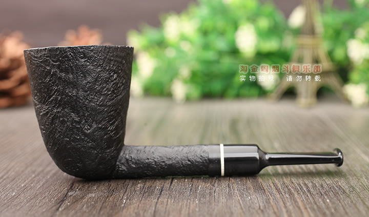 意大利 Vitale维塔莱石楠木烟斗 黑色喷砂02-3