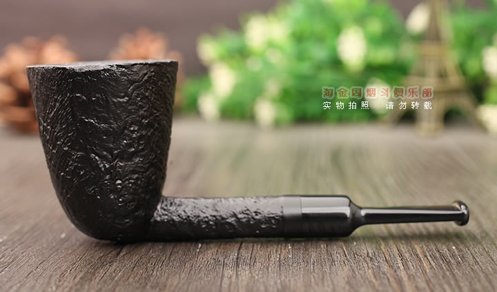 意大利 Vitale维塔莱石楠木烟斗 黑色喷砂02-8