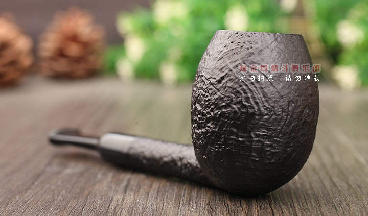 意大利 Vitale维塔莱石楠木烟斗 黑色喷砂03-2