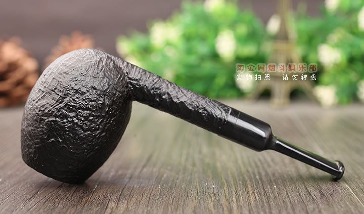 意大利 Vitale维塔莱石楠木烟斗 黑色喷砂03-4