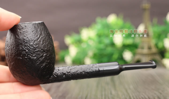 意大利 Vitale维塔莱石楠木烟斗 黑色喷砂03-8