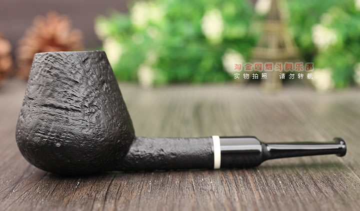 意大利 Vitale维塔莱石楠木烟斗 黑色喷砂04-3