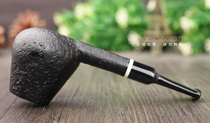 意大利 Vitale维塔莱石楠木烟斗 黑色喷砂04-4