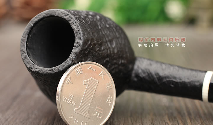 意大利 Vitale维塔莱石楠木烟斗 黑色喷砂04-5
