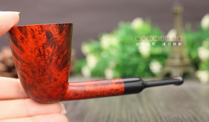 意大利 Vitale维塔莱石楠木烟斗 酒红光面01-8