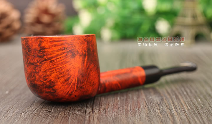 意大利 Vitale维塔莱石楠木烟斗 酒红光面02-1