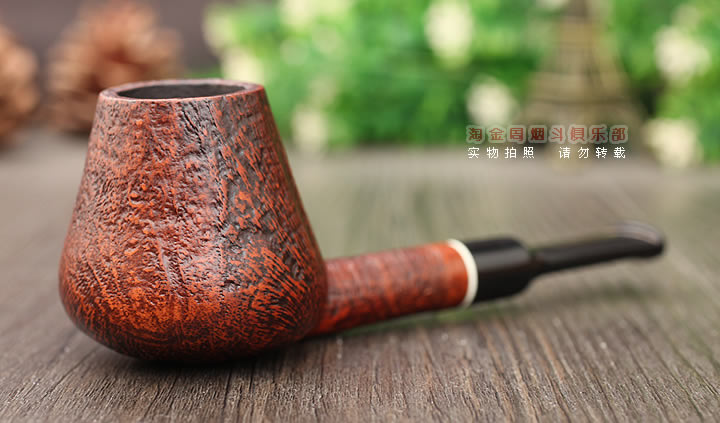 意大利 Vitale维塔莱石楠木烟斗 棕色喷砂01-1