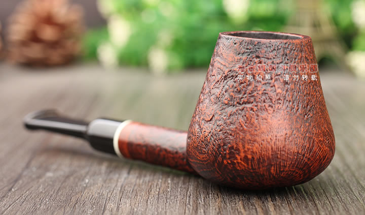 意大利 Vitale维塔莱石楠木烟斗 棕色喷砂01-2