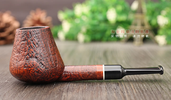 意大利 Vitale维塔莱石楠木烟斗 棕色喷砂01-3