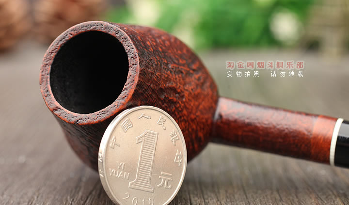 意大利 Vitale维塔莱石楠木烟斗 棕色喷砂01-5