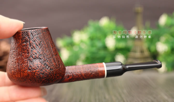 意大利 Vitale维塔莱石楠木烟斗 棕色喷砂01-8