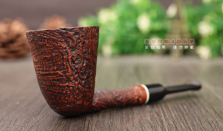 意大利 Vitale维塔莱石楠木烟斗 棕色喷砂02-1