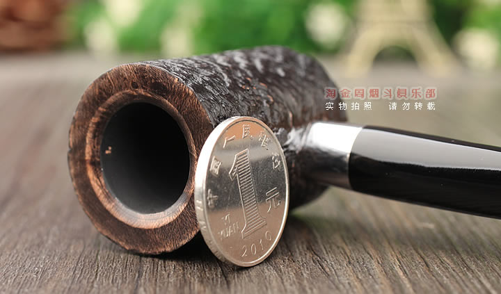 意大利时速 Cesaie 石楠木烟斗 锤子斗 黑色麻面-5