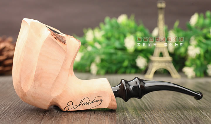 丹麦Erik Nording石楠木手工烟斗 SIGNATURE SMOOTH 原木96-3