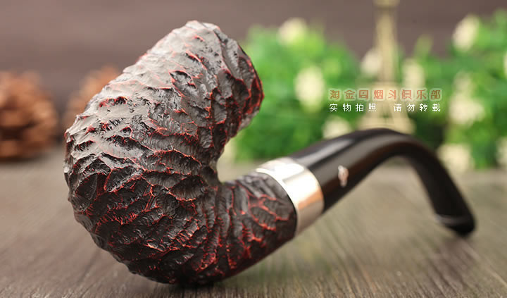 爱尔兰彼得森Peterson石楠木烟斗 2025年度纪念斗 银圈乡土雕刻-1