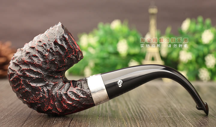 爱尔兰彼得森Peterson石楠木烟斗 2025年度纪念斗 银圈乡土雕刻-2