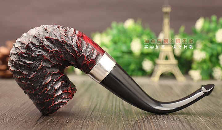 爱尔兰彼得森Peterson石楠木烟斗 2025年度纪念斗 银圈乡土雕刻-4